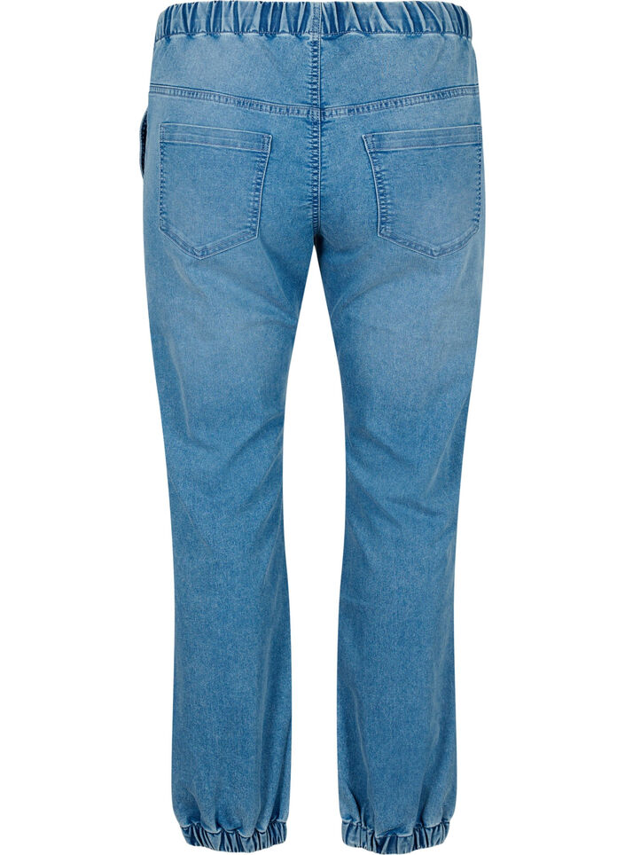 Joggingbyxor i denim med fickor, Bl&aring;, Packshot image number 1