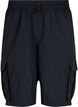 Shorts med hög midja och cargo-fickor, Black, Packshot image number 0