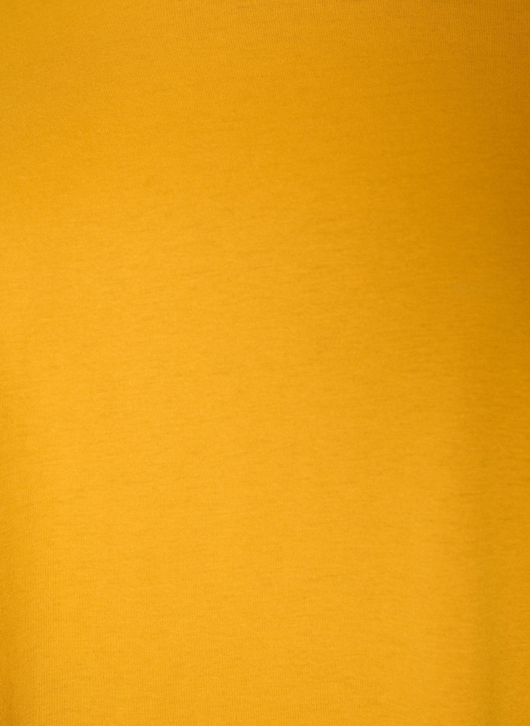 ZizziKort&auml;rmad t-shirt i bomullsmix, Gul, Packshot image number 2