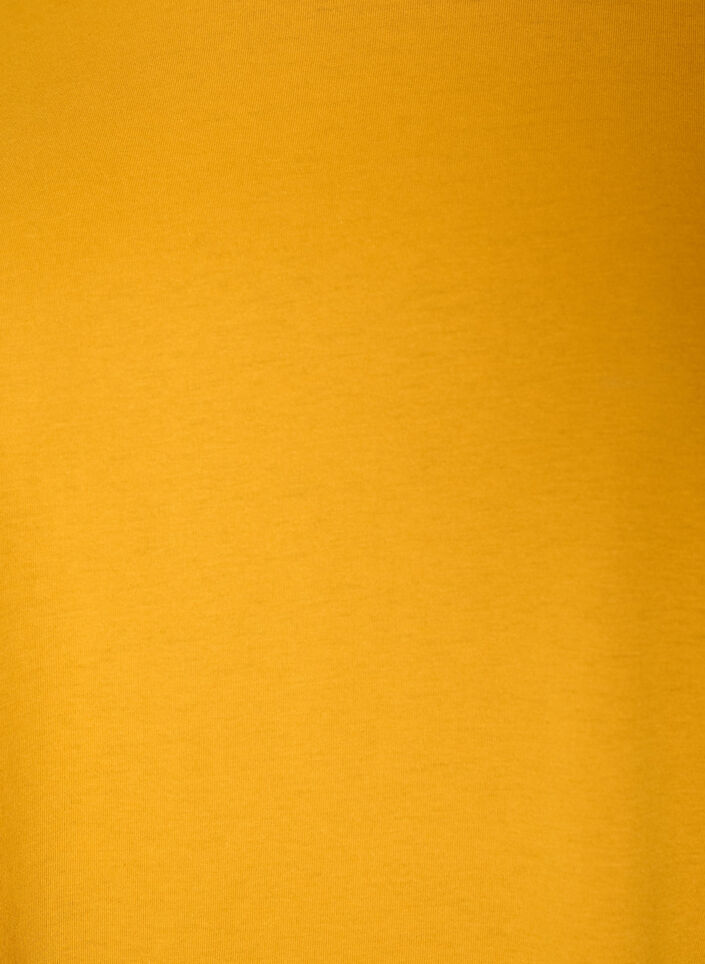 Kort&auml;rmad t-shirt i bomullsmix, Gul, Packshot image number 2