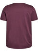 Enkel t-shirt i bomull med rund halsringning, M&ouml;rk Bordeaux, Packshot image number 1