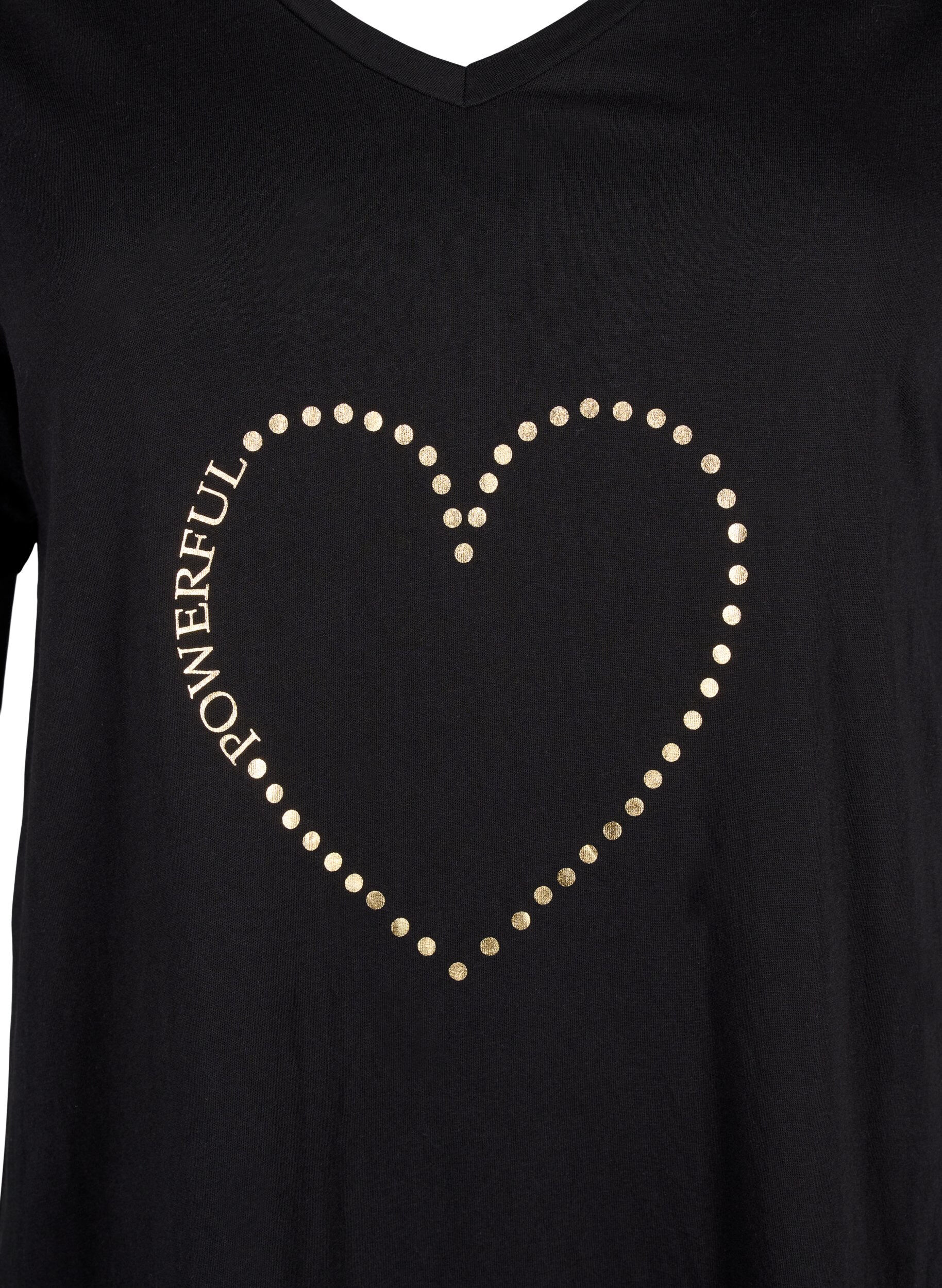 Zizzi Nattlinne i ekologisk bomull med v-ringning, , Packshot image number 2