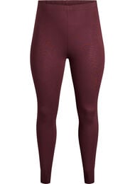 Basic leggings i viskos, M&ouml;rk Bordeaux