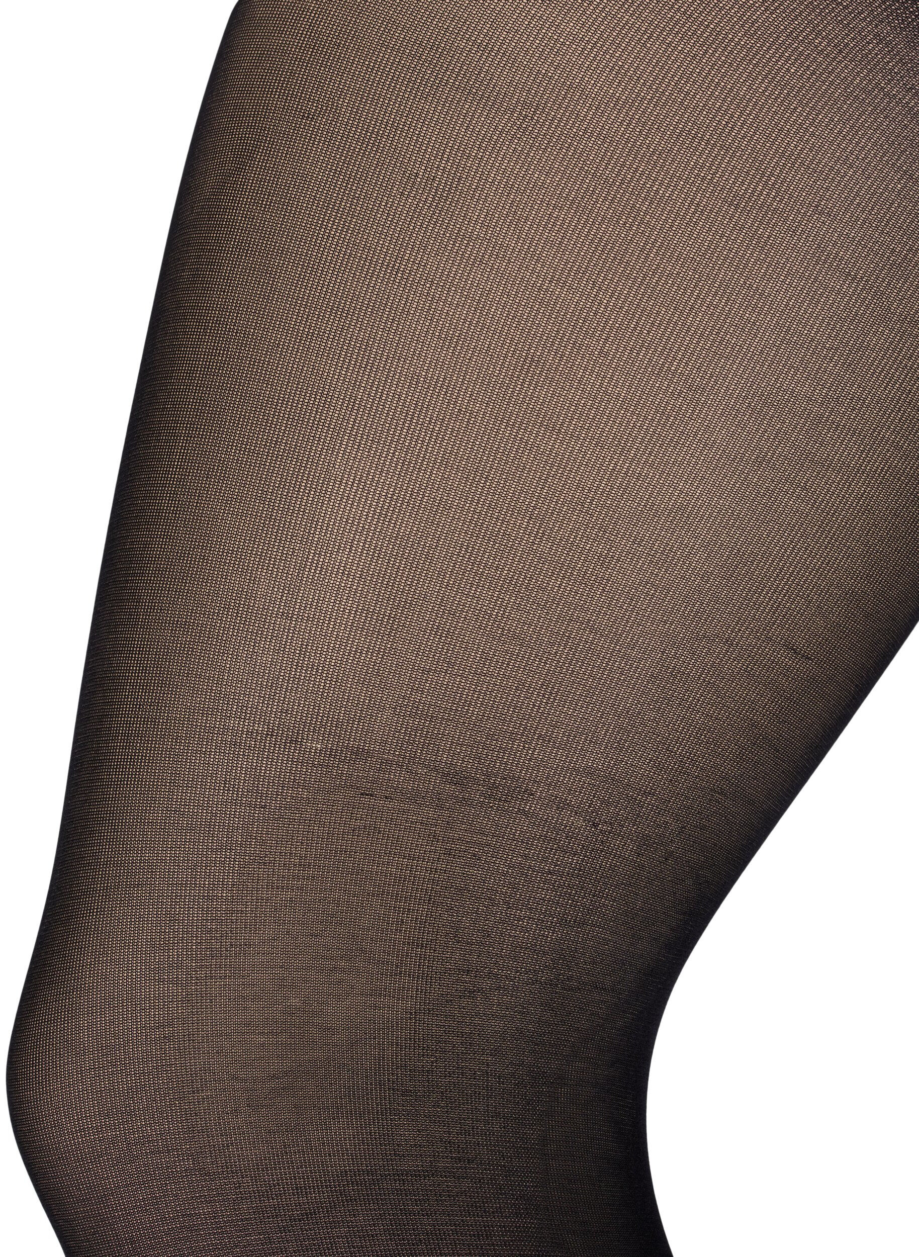 Zizzi2-pack strumpbyxor i 100 denier, Svart, Packshot image number 4