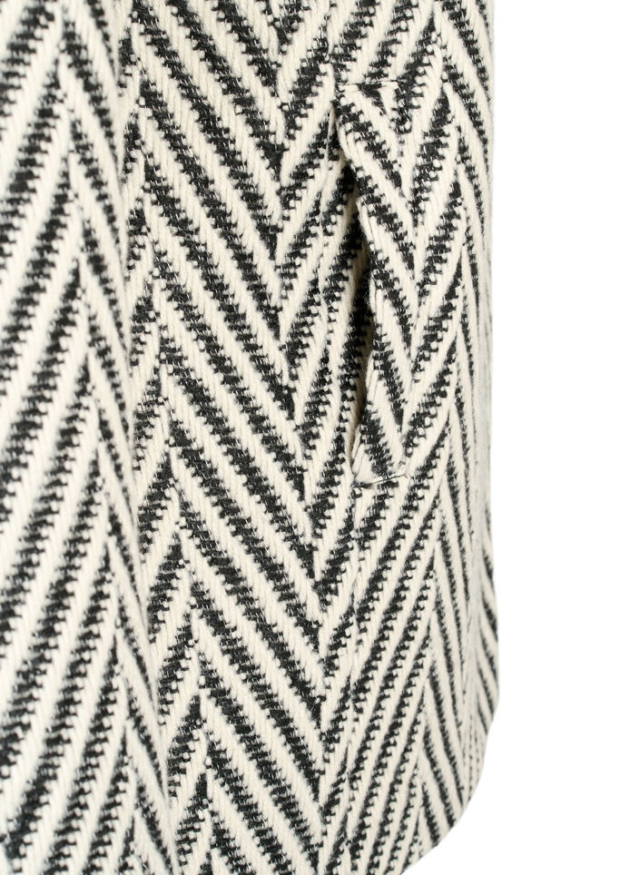 Mönstrad jacka, Black w. White, Packshot image number 3