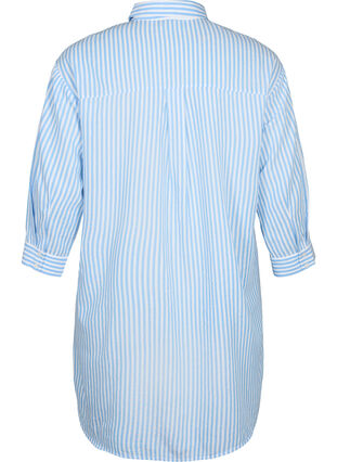 Lång randig skjorta med trekvartsärmar, Marina W. Stripe, Packshot image number 1
