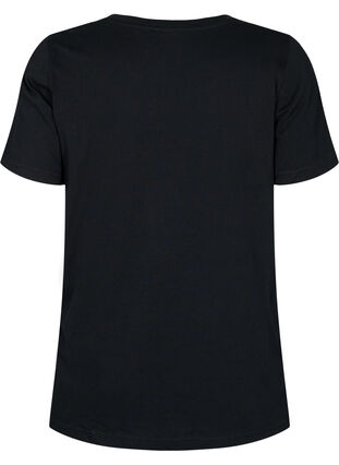 T-shirt i bomull med motiv, Black w. Lion, Packshot image number 1