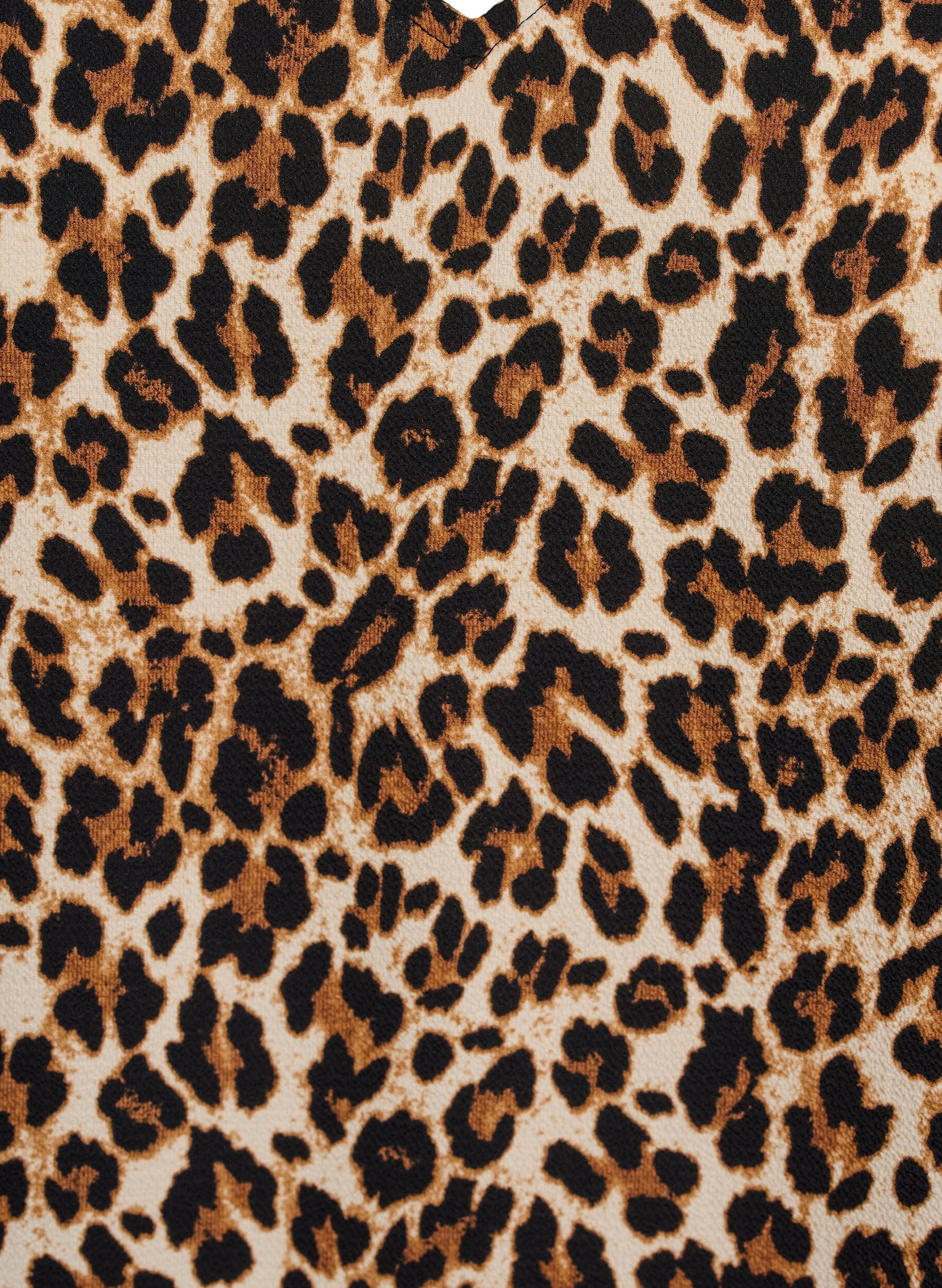 Zizzi M&ouml;nstrad topp med v-ringning, Brun, Packshot image number 2