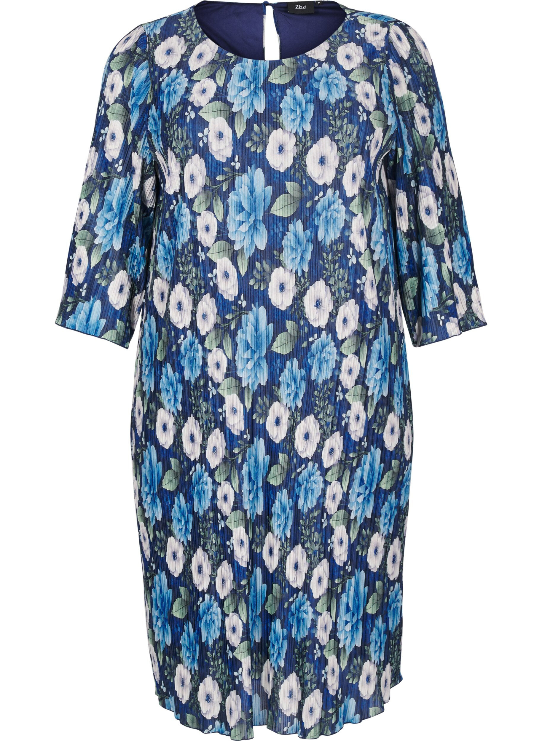 Pl&auml;serad kl&auml;nning med 3/4-&auml;rmar