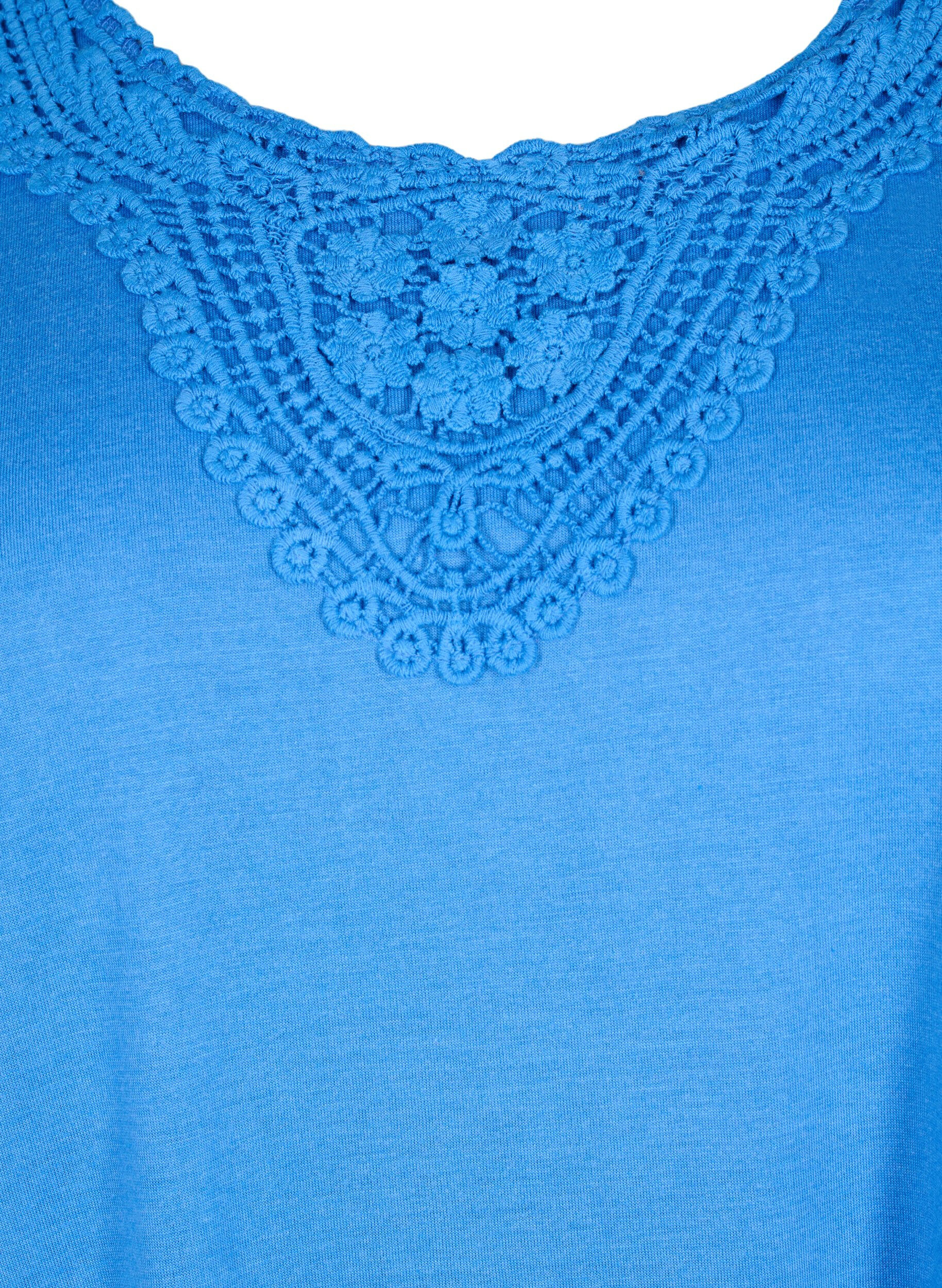 Zizzi &Auml;rml&ouml;s topp med spets, Marina, Packshot image number 2