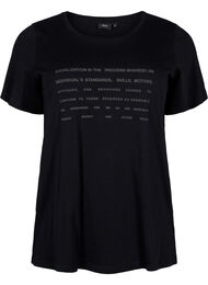 T-shirt med textmotiv, Black W. Black