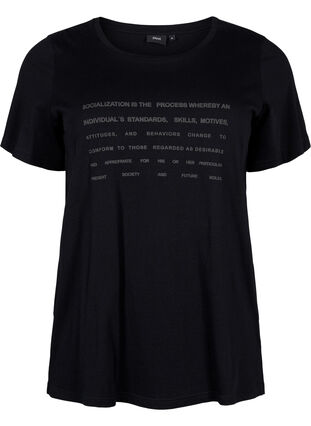 T-shirt med textmotiv, Black W. Black, Packshot image number 0