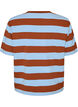 Oversize t-shirt med r&auml;nder och halvl&aring;nga &auml;rmar, Bl&aring;, Packshot image number 1