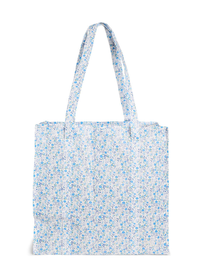 Shoppingv&auml;ska med dragkedja, Bl&aring;, Packshot image number 1