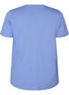 Enkel t-shirt i bomull med rund halsringning, Lila, Packshot image number 1