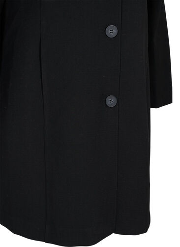 Lång kappa med knappar, Black, Packshot image number 3