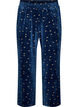 Pyjamasbyxor i velour med helt&auml;ckande m&ouml;nster, Bl&aring;, Packshot image number 0