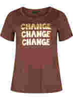 T-shirt i bomull med korta ärmar, Chestnut Change