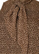Midikl&auml;nning i chiffon med leopardm&ouml;nster och knytsk&auml;rp, Brun, Packshot image number 2