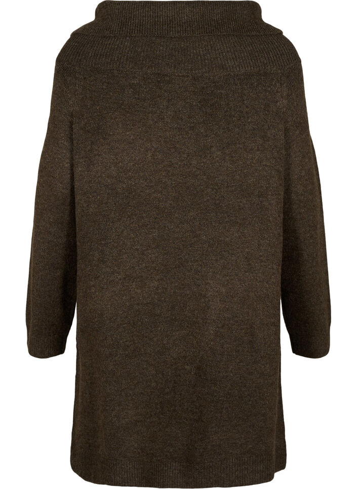 Melerad stickad kl&auml;nning, Demitasse Mel., Packshot image number 1