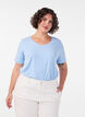 Enf&auml;rgad t-shirt i bomull, Bl&aring;, Model image number 0
