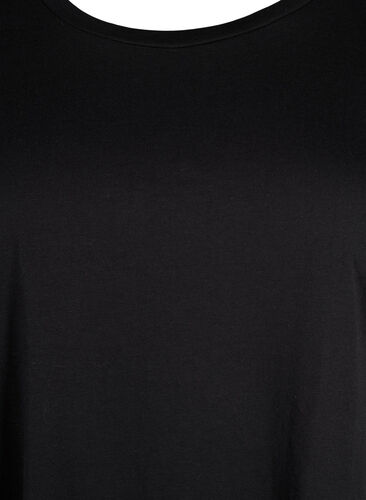 Kortärmad t-shirt i bomullsmix, Black, Packshot image number 2