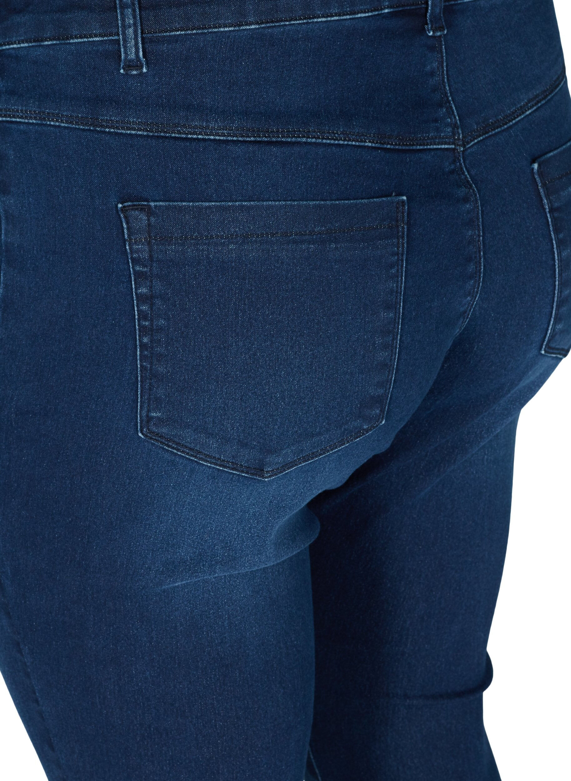 ZizziJeggings i bomullsmix, Dark blue denim, Packshot image number 3