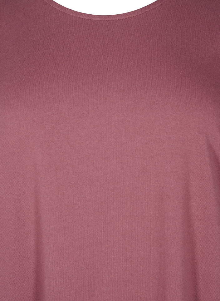 Ballongklänning i bomull med fickor, Rosa, Packshot image number 2