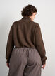 Cardigan med knytband och knappar, Brun, Model image number 2