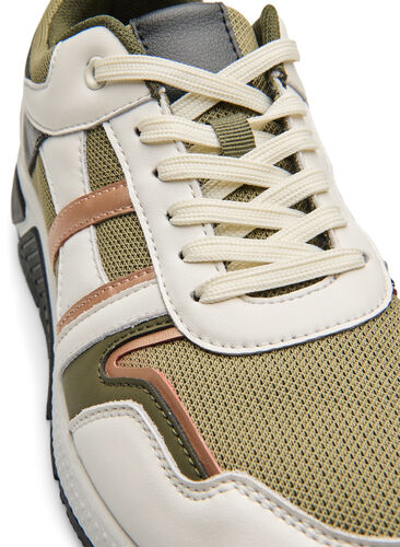 Sneakers med bred passform, Army Green/Rose Gold, Packshot image number 1
