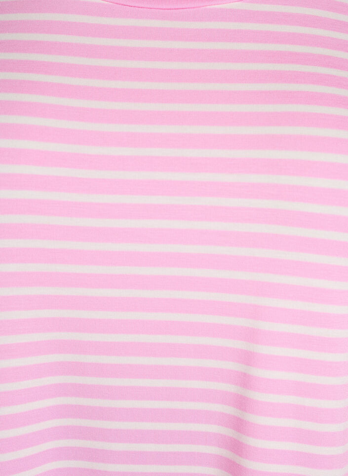T-shirt i TENCEL&trade; Lyocell med r&auml;nder, Rosa, Packshot image number 2