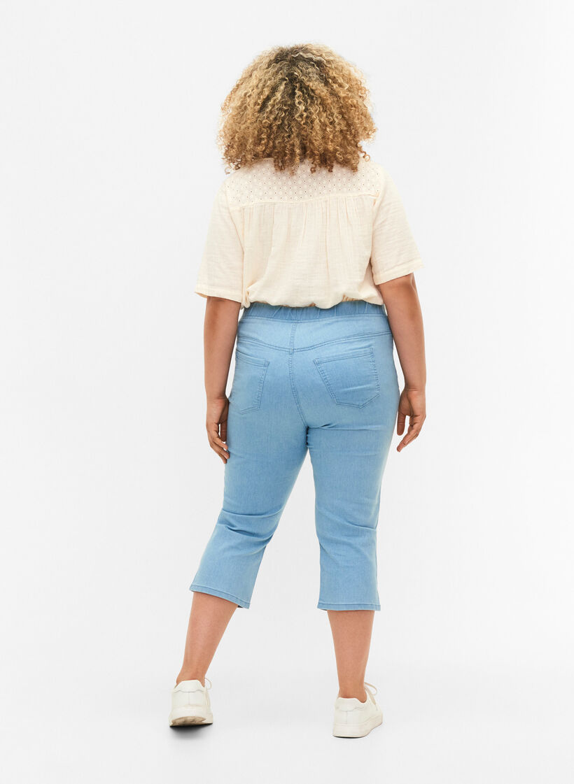Knickers i bomullsblandning, Light blue denim, Model image number 1