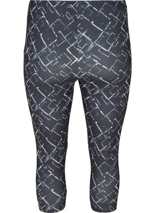 3/4 leggings med mönster, Grey Graphic AOP, Packshot image number 1
