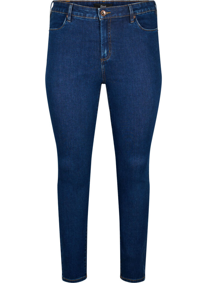Amy jeans med h&ouml;g midja och super slim fit, Bl&aring;, Packshot image number 0