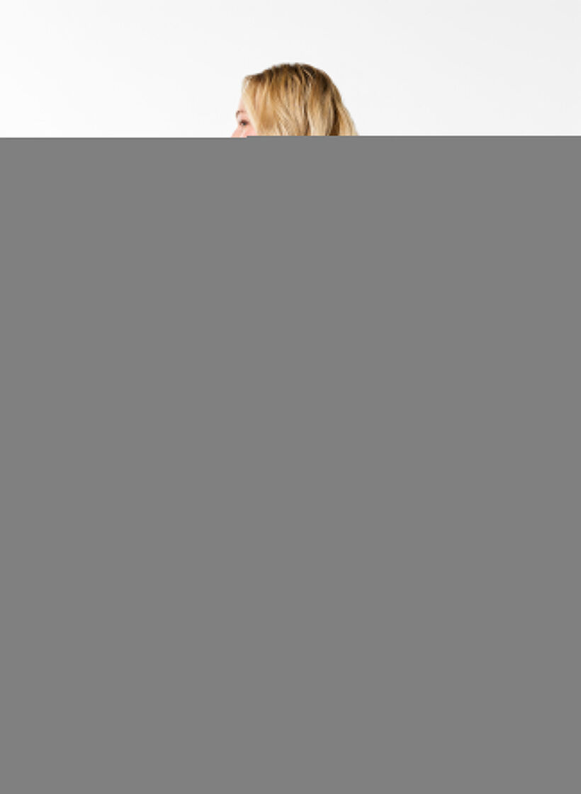 Morgonrock med dragkedja och huva, Grå, Model image number 2