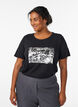 T-shirt med tryck, Svart, Model image number 0