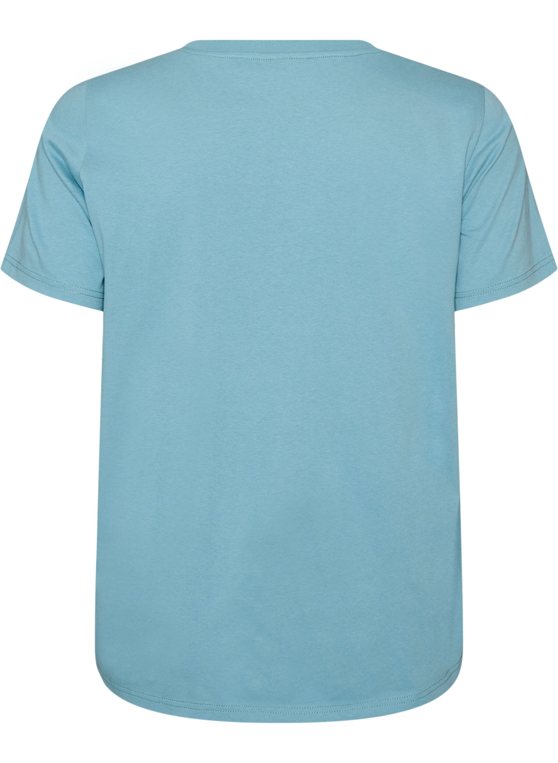 ZizziT-shirt i bomull med tryck, Bl&aring;, Packshot image number 1