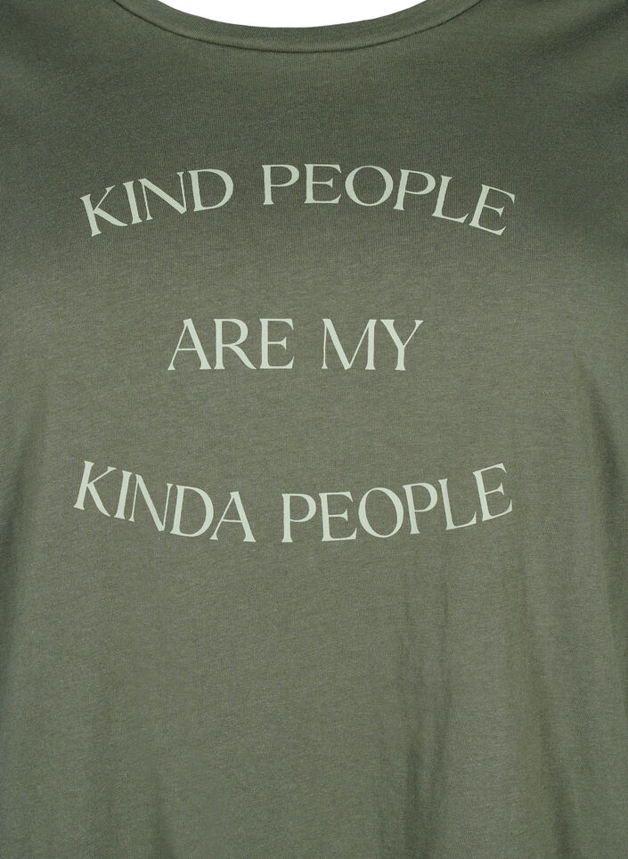 T-shirt med motiv, Thyme w. Kind People, Packshot image number 2