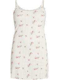 Nattlinne med smala axelband och strukturm&ouml;nster, Vanilla