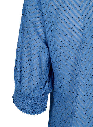 Prickig blus med halvlånga ärmar, Riverside Dot, Packshot image number 3