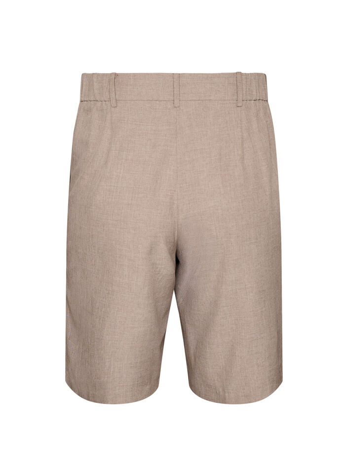 L&ouml;sa Bermudashorts med h&ouml;g midja, Brun, Packshot