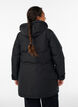 Vattenavvisande parkas med huva och funktionella detaljer, Svart, Model image number 2
