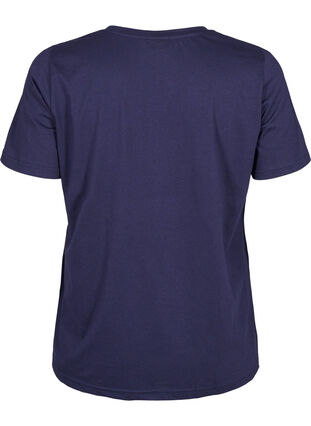 T-shirt från FLASH med tryck, Navy Blazer Wave , Packshot image number 1