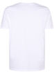T-shirt i ekologisk bomull med rosettdetalj, Bright White, Packshot image number 1