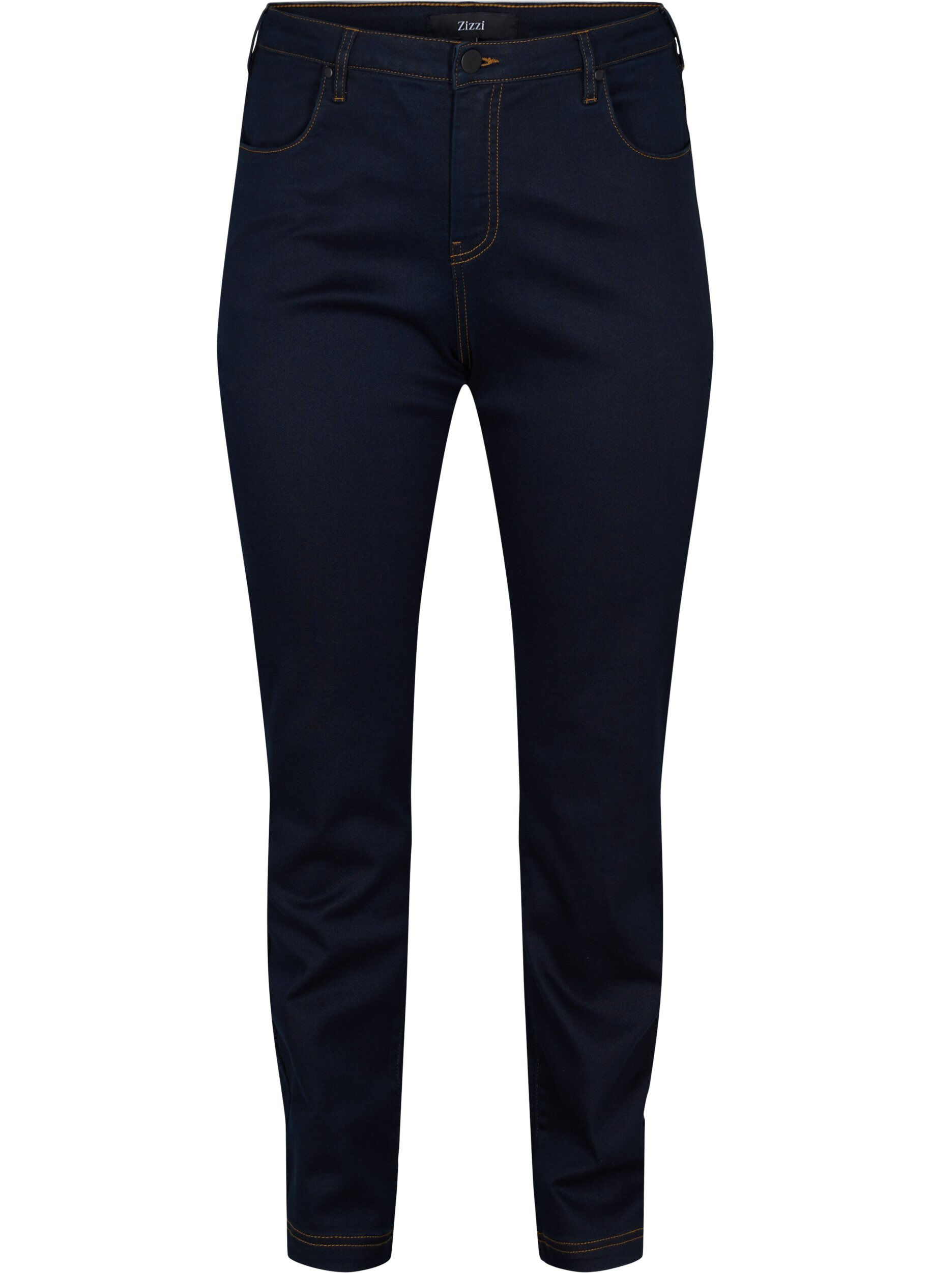 Slim fit Emily jeans med normalh&ouml;g midja