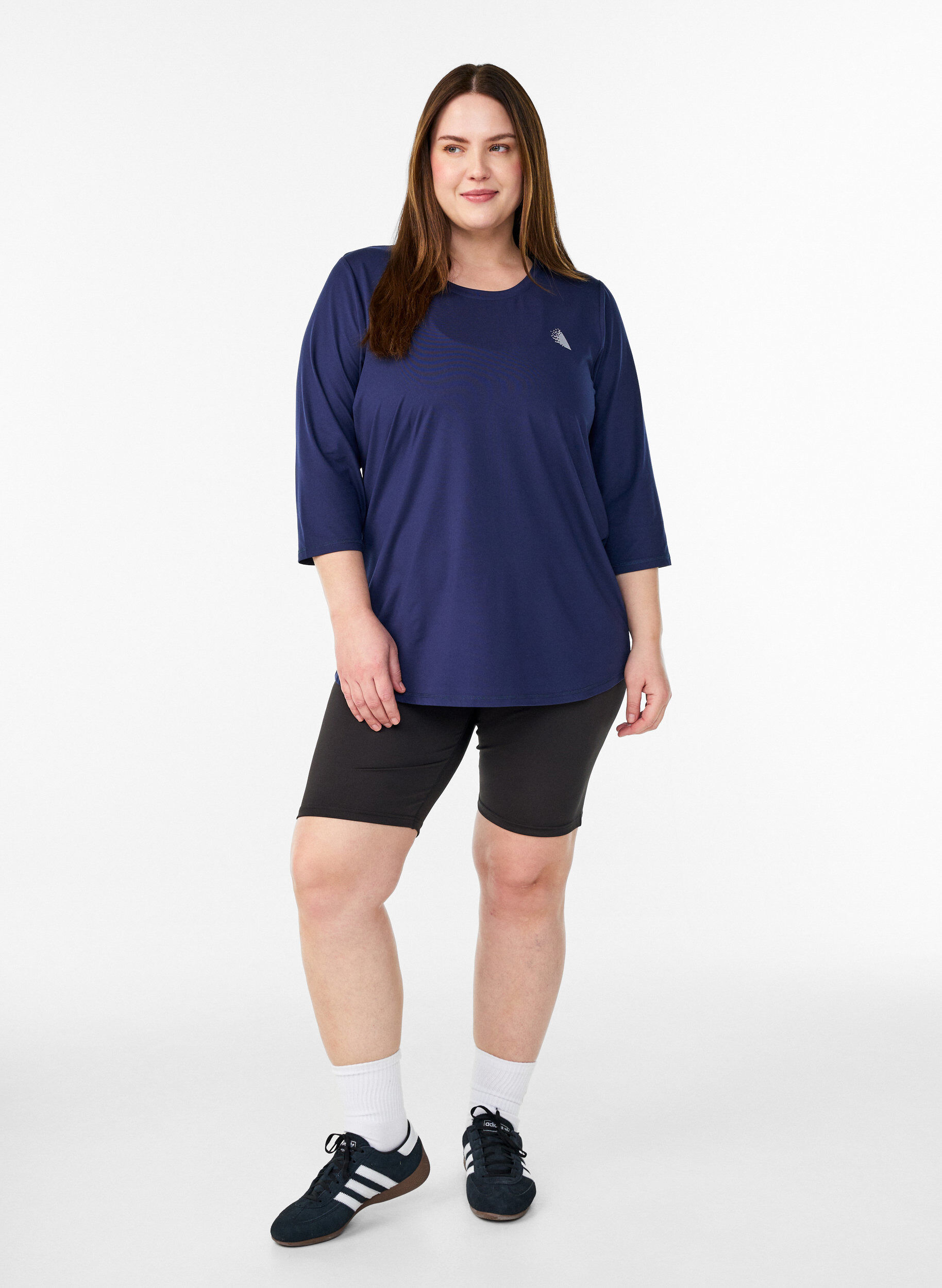 ZizziTr&auml;ningstr&ouml;ja med 3/4 &auml;rmar, Bl&aring;, Model image number 1