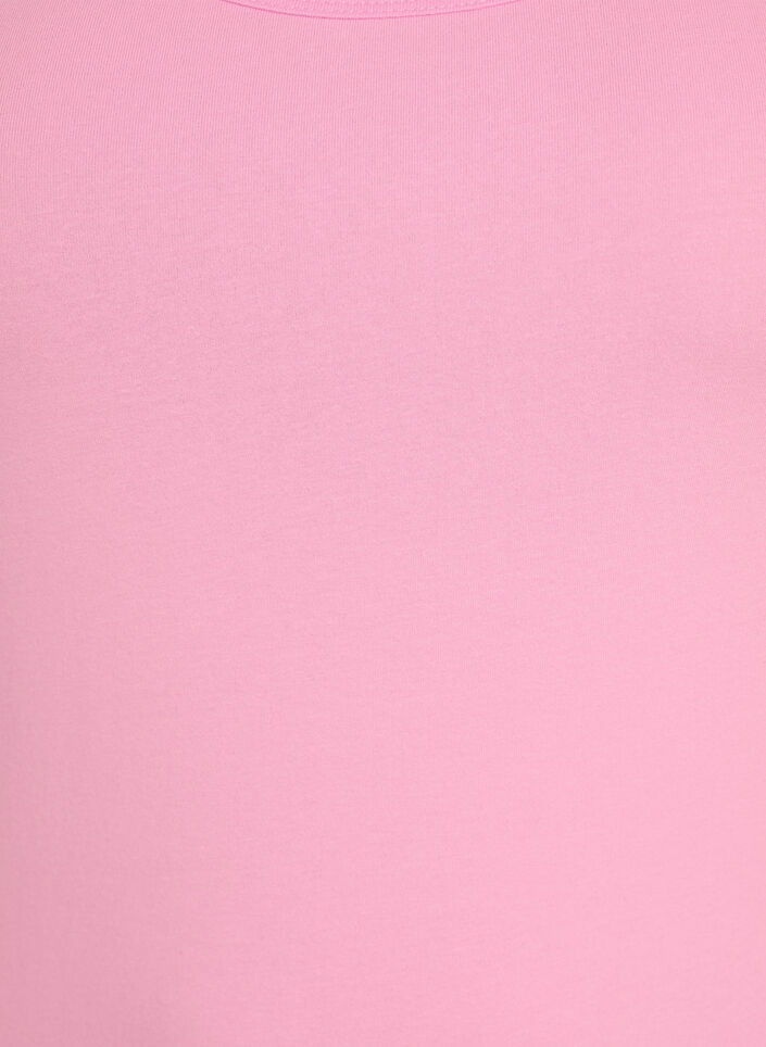 Solid f&auml;rg bas topp i bomull, Rosa, Packshot image number 2