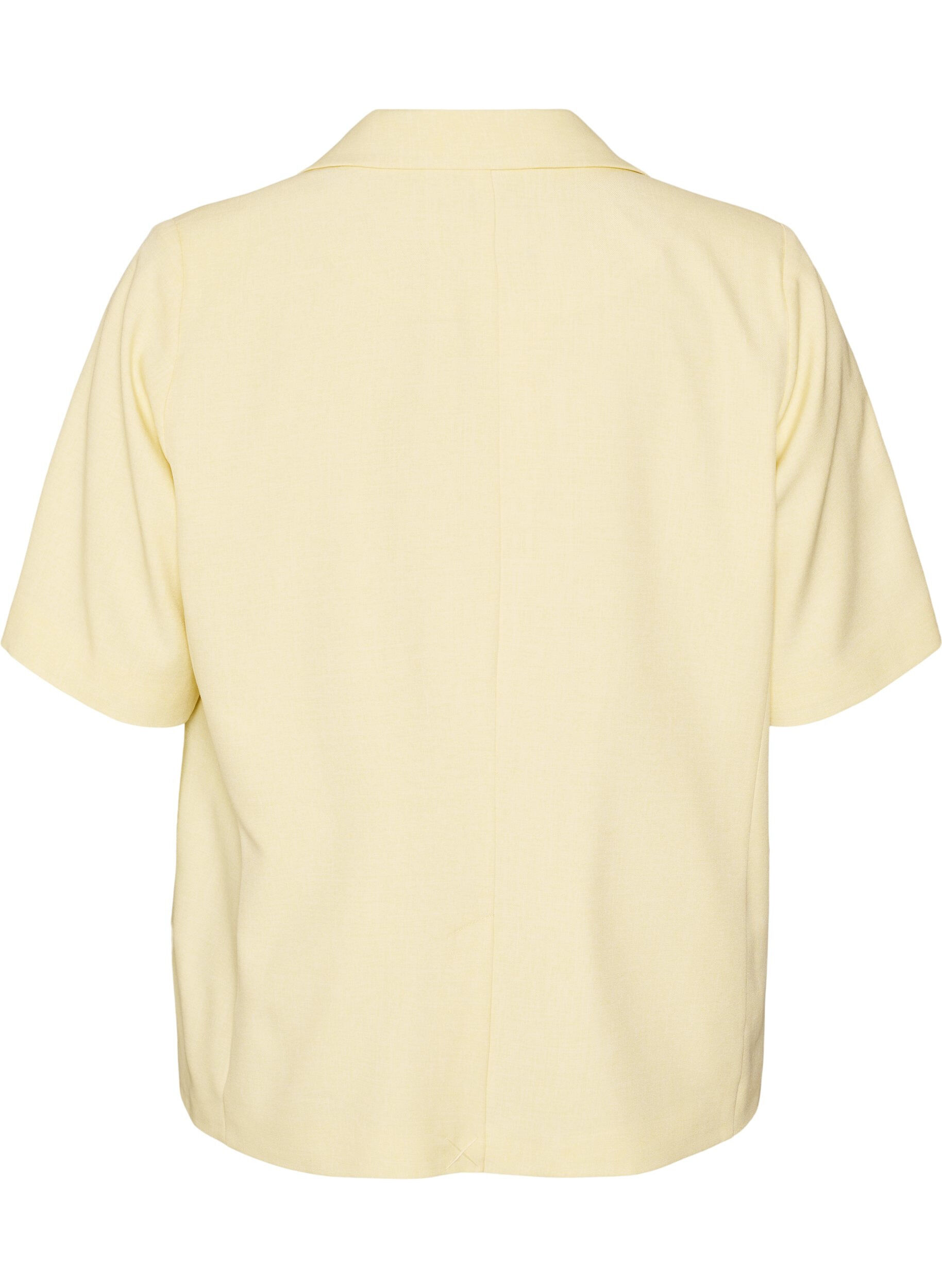 ZizziKavaj med korta &auml;rmar och slag, Gul, Packshot image number 1