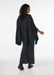 Stickad poncho med rund hals, Gr&aring;, Model image number 2