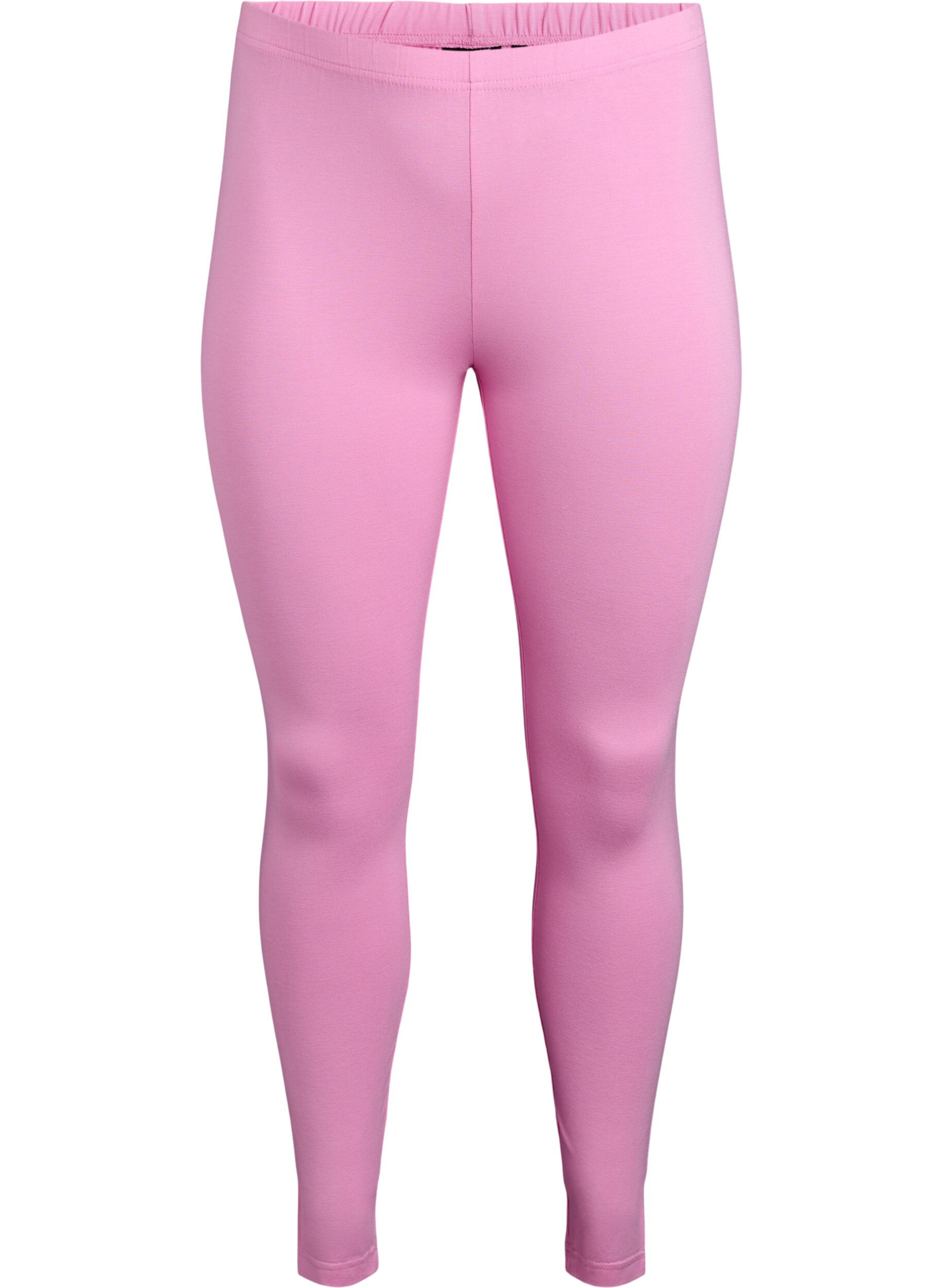 Zizzi Basic leggings i viskos, Rosa, Packshot image number 0